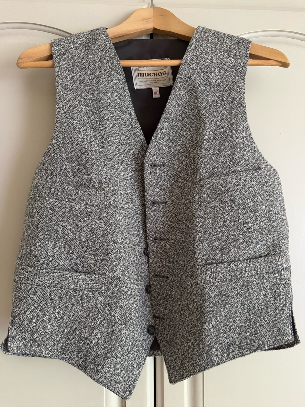 Vintage Muckross Ireland Tweed Vest Made in Ireland